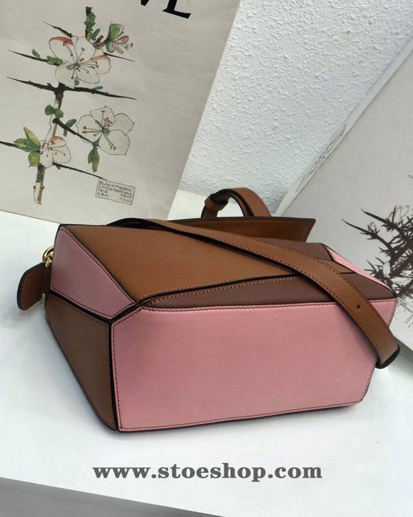 高仿包LOEWE棕拼粉Puzzle 羅意威進口西班牙小牛皮blpj13828 4 高仿包LOEWE棕拼粉Puzzle 羅意威進口西班牙小牛皮blpj13828