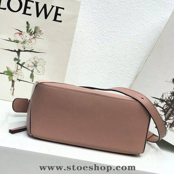 奢侈品LOEWE裸粉拼磨砂Puzzle 羅意威進口西班牙小牛皮blpj13834