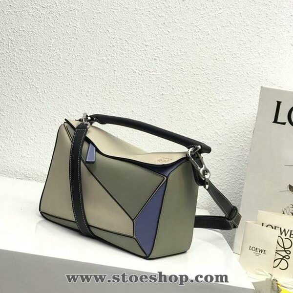 高仿精品推薦LOEWE薰衣草拼Puzzle 羅意威進口西班牙小牛皮blpj13844