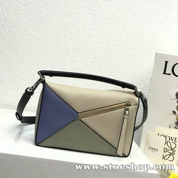 高仿精品推薦LOEWE薰衣草拼Puzzle 羅意威進口西班牙小牛皮blpj13844