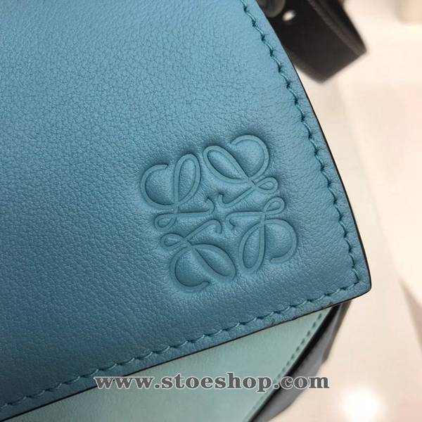 奢侈品1:1LOEWE淺藍拼色Puzzle 羅意威進口西班牙小牛皮blpj13851 6 奢侈品1:1LOEWE淺藍拼色Puzzle 羅意威進口西班牙小牛皮blpj13851