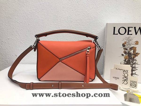 高仿精品LOEWE橙粉拼色Puzzle 羅意威進口西班牙小牛皮blpj13853 4 高仿精品LOEWE橙粉拼色Puzzle 羅意威進口西班牙小牛皮blpj13853