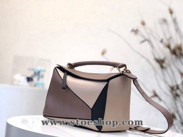 高仿A貨LOEWE杏色拼色Puzzle 羅意威進口西班牙小牛皮blpj13861 2 高仿A貨LOEWE杏色拼色Puzzle 羅意威進口西班牙小牛皮blpj13861