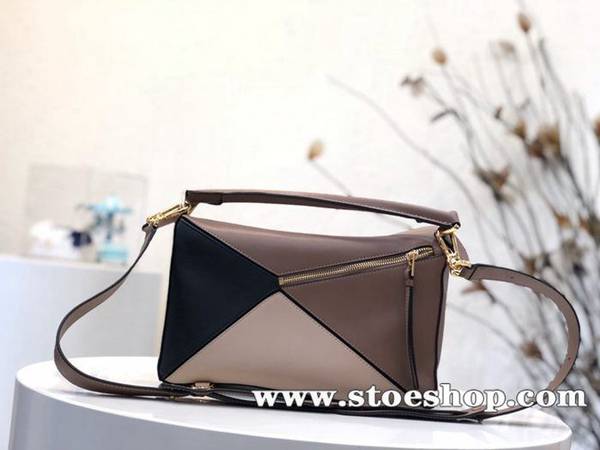 高仿A貨LOEWE杏色拼色Puzzle 羅意威進口西班牙小牛皮blpj13861 3 高仿A貨LOEWE杏色拼色Puzzle 羅意威進口西班牙小牛皮blpj13861