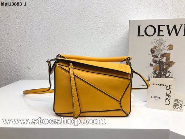 原單LOEWE檸檬黃羅意威全新推出puzzle mini 進口小牛皮 德國進口莎菲線blpj13883