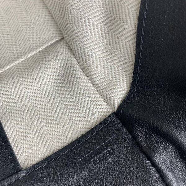高仿LOEWEhammock小號3046A 黑色獨特拉繩式開口一級牛皮blpj13898