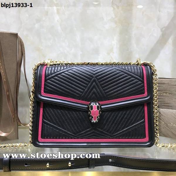 奢侈品BVLGARI Serpenti Forever手袋琺瑯蛇頭blpj13933