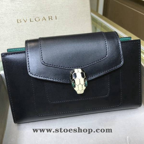 高仿名牌包BVLGARI Serpenti Forever黑色牛皮WOC多功能錢包手機包blpj13938 2 高仿名牌包BVLGARI Serpenti Forever黑色牛皮WOC多功能錢包手機包blpj13938