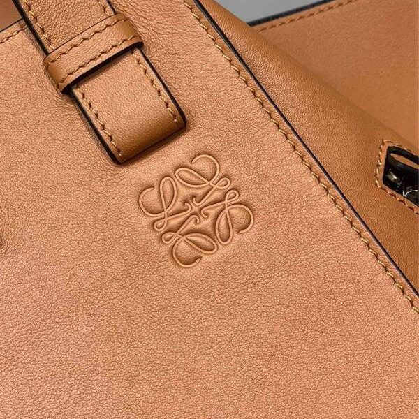 高仿精品LOEWE土黃Hammock bag 吊床包小牛皮blpj13966