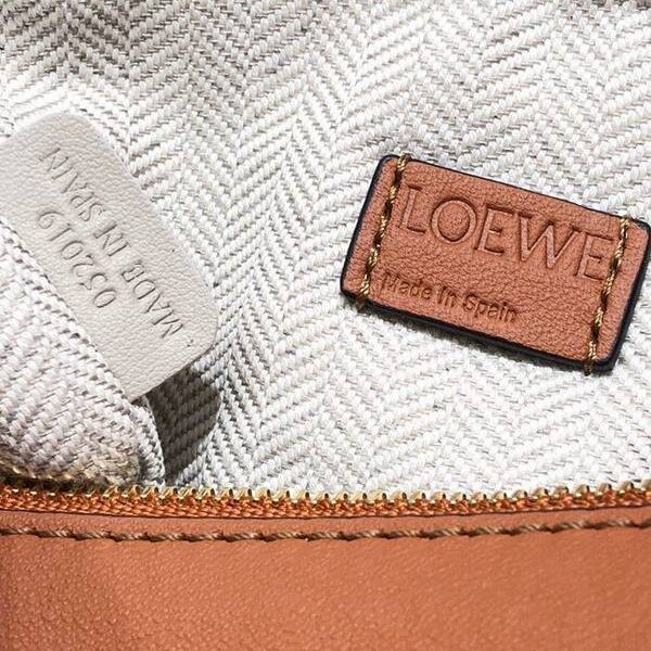 A貨 LOEWE赤棕拼色MINI PUZZLE進口小牛皮