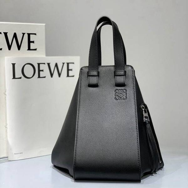 奢侈品a貨LOEWE純黑色Hammock bag吊床包定制級小牛皮blpj14299