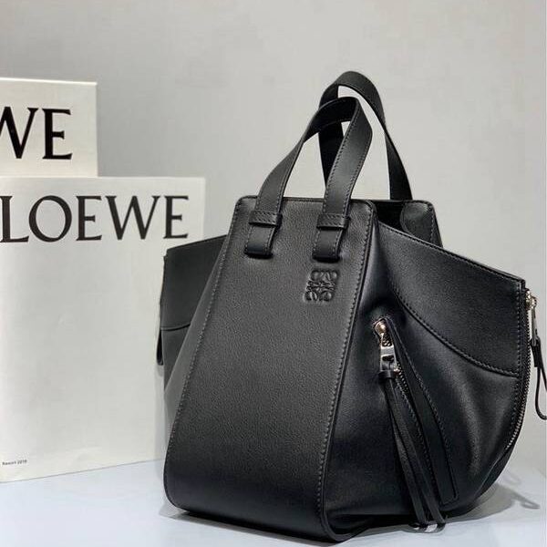 奢侈品a貨LOEWE純黑色Hammock bag吊床包定制級小牛皮blpj14299