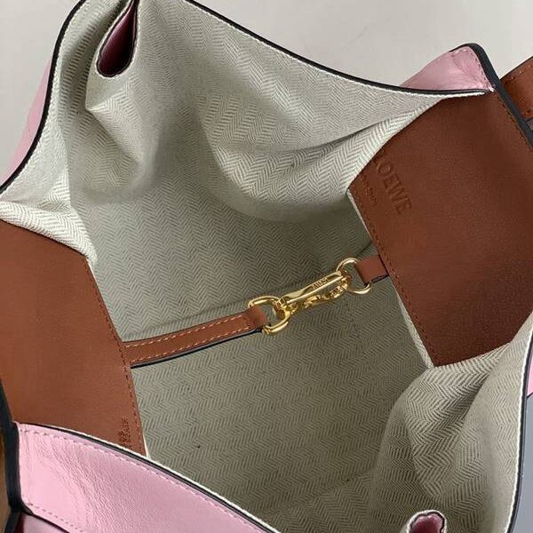 高仿包包LOEWE焦糖櫻花粉Loewe hammock西班牙小牛皮blpj14301