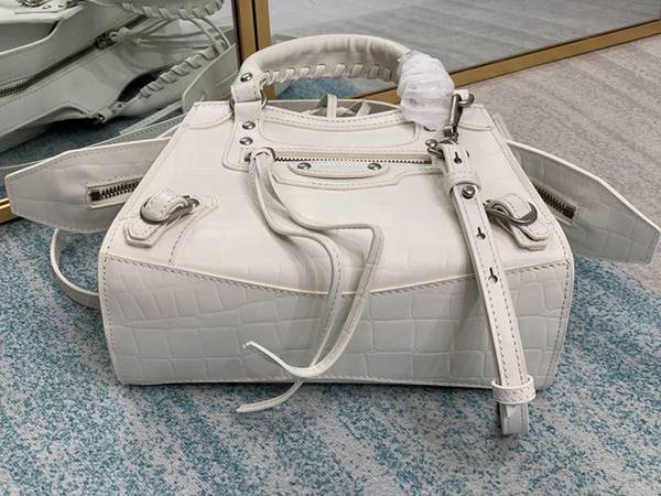 高仿balenciaga 鱷魚紋白 Balenciaga Neo Classic機車包 9 高仿balenciaga 鱷魚紋白 Balenciaga Neo Classic機車包