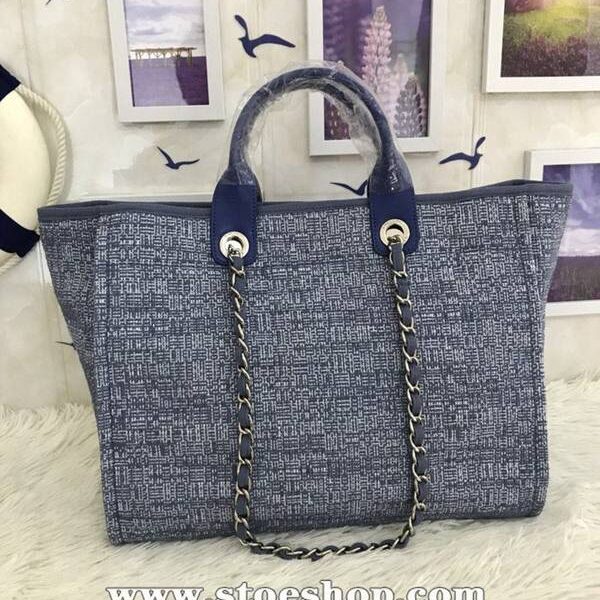 香奈兒包包高仿chanel 66941大號沙灘牛仔帆布包chanel deauville春夏迪拜度假系列經典購物袋帶手柄大號媽咪包chb10146