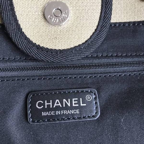 香奈兒錢包高仿chanel 66941大號沙灘牛仔帆布包chanel deauville春夏迪拜度假系列經典購物袋帶手柄大號媽咪包chb10147
