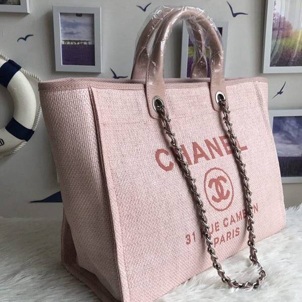 香奈兒 相機包高仿chanel 66941大號沙灘牛仔帆布包chanel deauville春夏迪拜度假系列經典購物袋帶手柄大號媽咪包chb10148