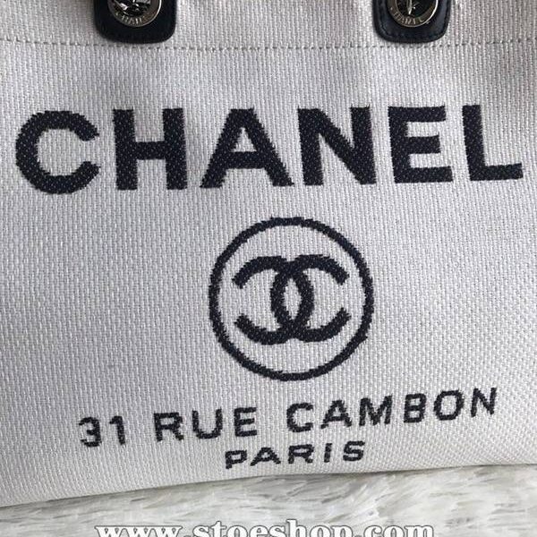香奈兒 皮革高仿chanel 66941大號沙灘牛仔帆布包chanel deauville春夏迪拜度假系列經典購物袋帶手柄大號媽咪包chb10155