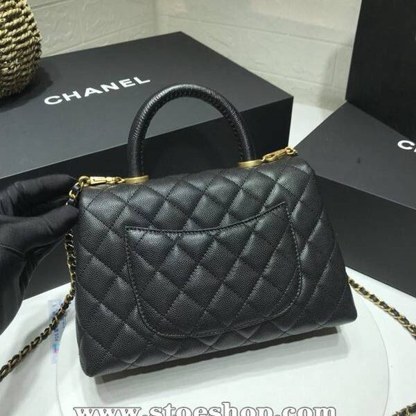 香奈兒包高仿chanel A92990最新棱格細顆粒壓花小牛皮配與棗紅蜥蜴紋手柄單肩斜挎手提中號口蓋包chb10179