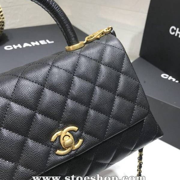 香奈兒包高仿chanel A92990最新棱格細顆粒壓花小牛皮配與棗紅蜥蜴紋手柄單肩斜挎手提中號口蓋包chb10179