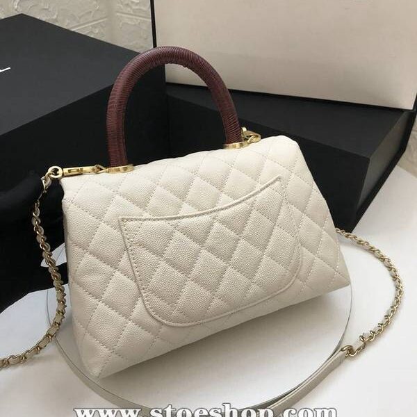 chanel長夾高仿A92990最新棱格細顆粒壓花小牛皮配與手柄單肩斜挎手提中號口蓋包chb10182