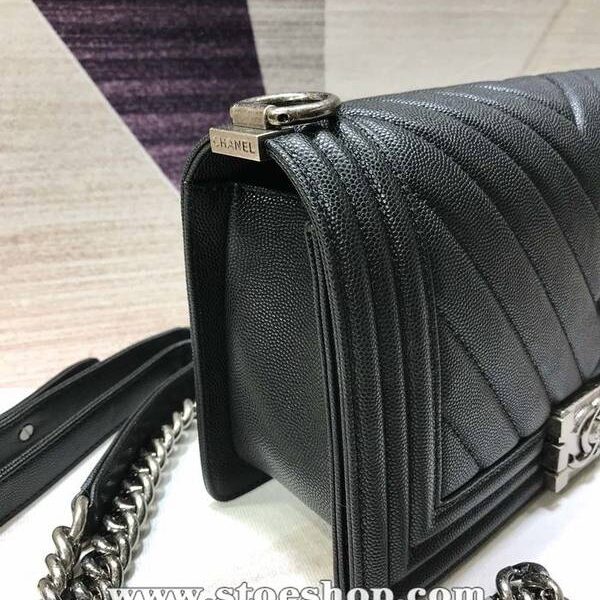 純手工包皮帶香奈兒A67086 BOY chanel口蓋包V紋細顆粒壓花小牛皮chb10259
