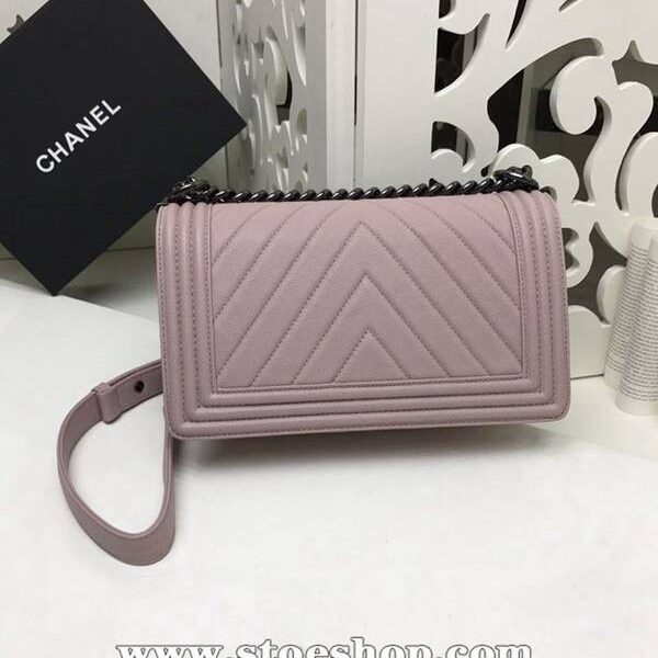 高仿chanel包香奈兒A67086最新款V字紋顆粒壓花小牛皮經典BOY單肩斜挎鏈條口蓋包chb10264