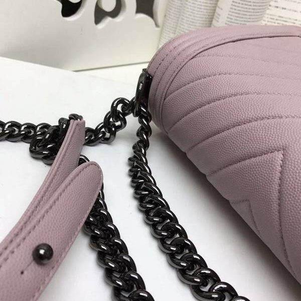 高仿chanel包香奈兒A67086最新款V字紋顆粒壓花小牛皮經典BOY單肩斜挎鏈條口蓋包chb10264