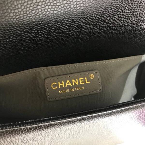 chanel精仿包包香奈兒A67086 BOY chanel口蓋包顆粒壓花小牛皮chb10293