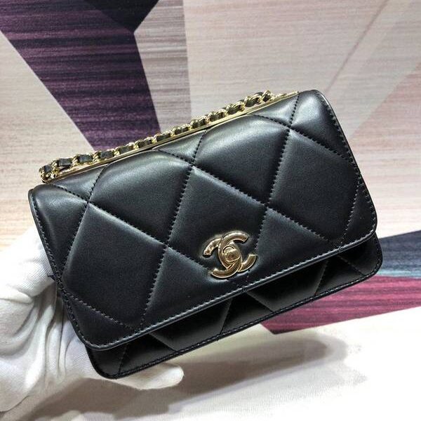 精仿chanel新款A80982 chanel鏈子錢包chb10385