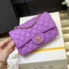chanel旅行包原單香奈兒mini 17cm紫色chb10418