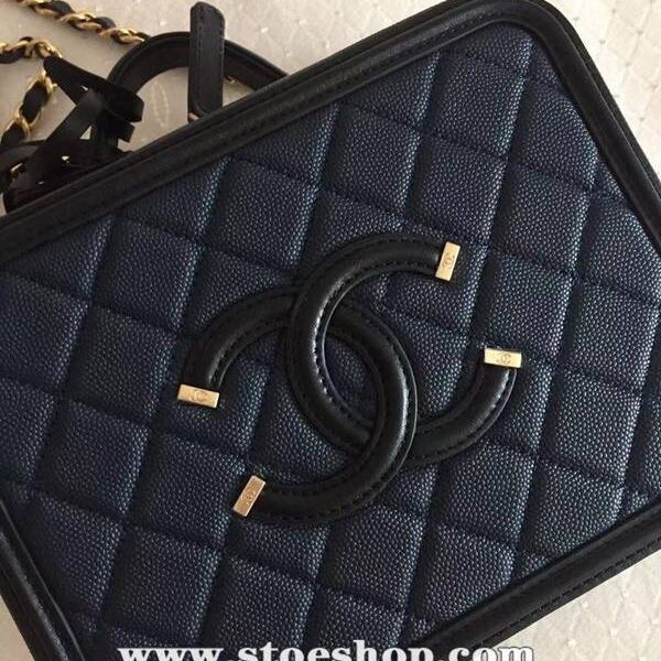 實物拍攝,純手工定制chanel 93342化妝包立體感logo原廠魚子醬牛皮chb10461