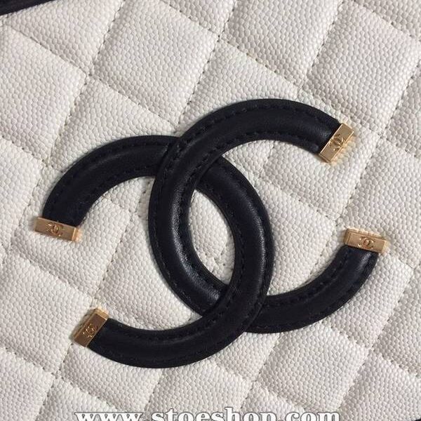 專櫃原單正品品質chanel 93342化妝包立體感logo原廠魚子醬牛皮chb10462