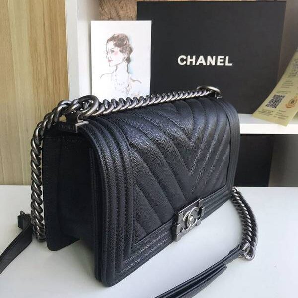 頂級品質大V細球紋chanel秋冬爆款67086 leboy系列 V格進口細球紋小牛皮chb10471