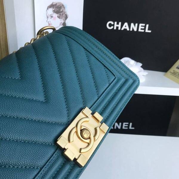 專櫃品質大V細球紋chanel秋冬爆款67086 leboy系列 V格進口細球紋小牛皮chb10482