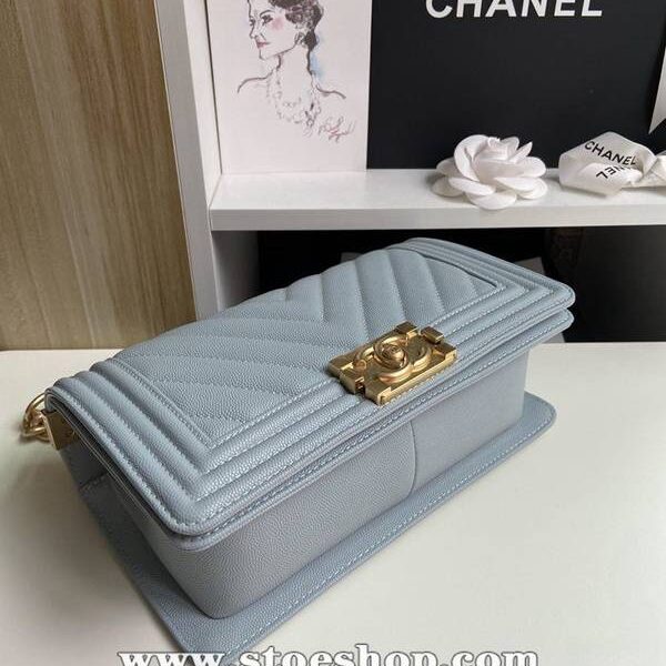 工廠貨源大V細球紋chanel秋冬爆款67086 leboy系列 V格進口細球紋小牛皮chb10483
