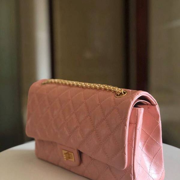 1：1專門店 chanel 粉紅小牛皮 側背包