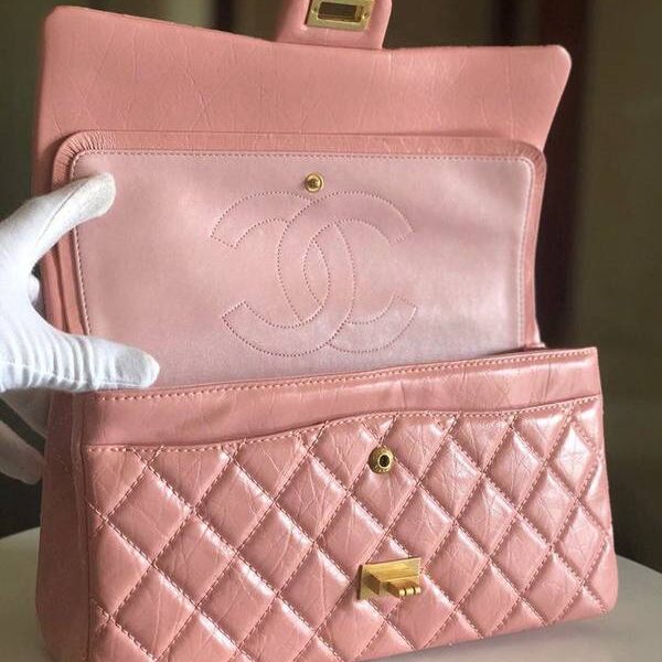 1：1專門店 chanel 粉紅小牛皮 側背包