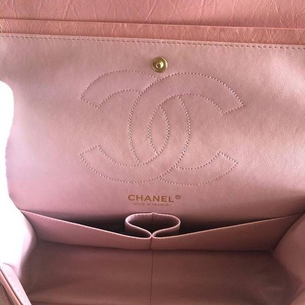 1：1專門店 chanel 粉紅小牛皮 側背包