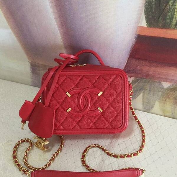 高仿精品包chanel 93341化妝包立體感logo原廠魚子醬牛皮chb10633