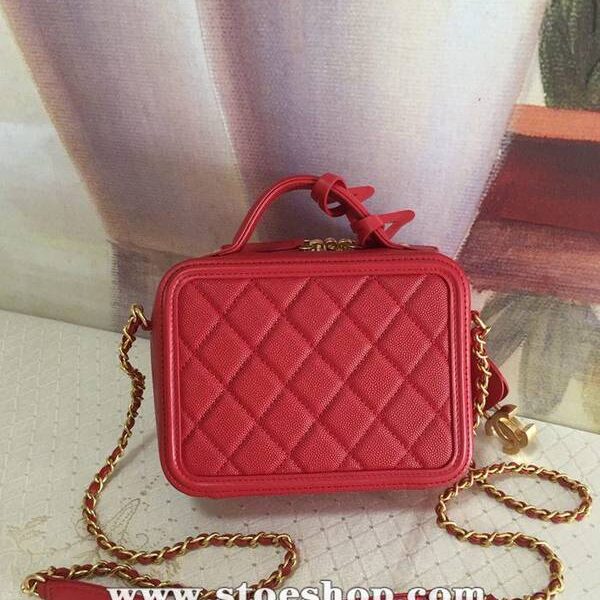 高仿精品包chanel 93341化妝包立體感logo原廠魚子醬牛皮chb10633