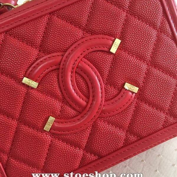 高仿精品包chanel 93341化妝包立體感logo原廠魚子醬牛皮chb10633