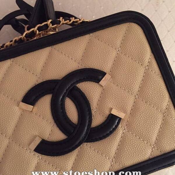 複刻香奈兒鉑金包chanel 93341化妝包立體感logo原廠魚子醬牛皮chb10634