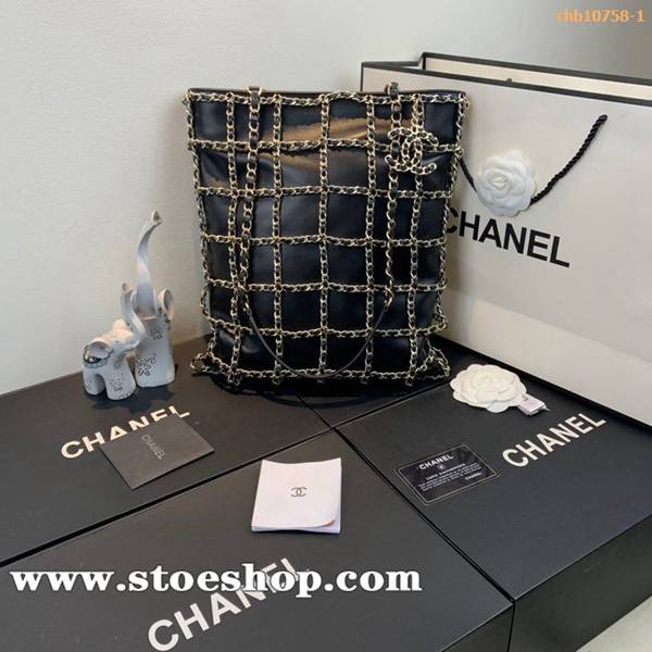 高仿chanel官方網chanel香奈兒2020新款AS1383早春限量網格購物袋chb10758