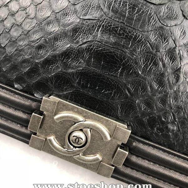 實物拍攝,純手工定制chanel67086採用非洲大蟒蛇皮配進口小羊皮chb10833