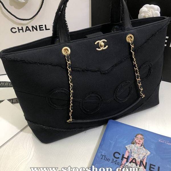 做工精湛chanel 2020最新購物袋丹寧牛仔chb10853