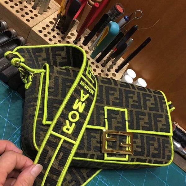 高仿包包芬迪頂級原單（ Fendi 5002 Baguette FF logo 老花系列 精品）fendi-11535