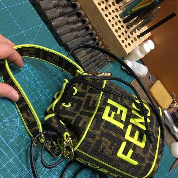 頂級原單芬迪頂級原單Fendi Mon Trésor 織布刺繡mini水桶包fendi-11622