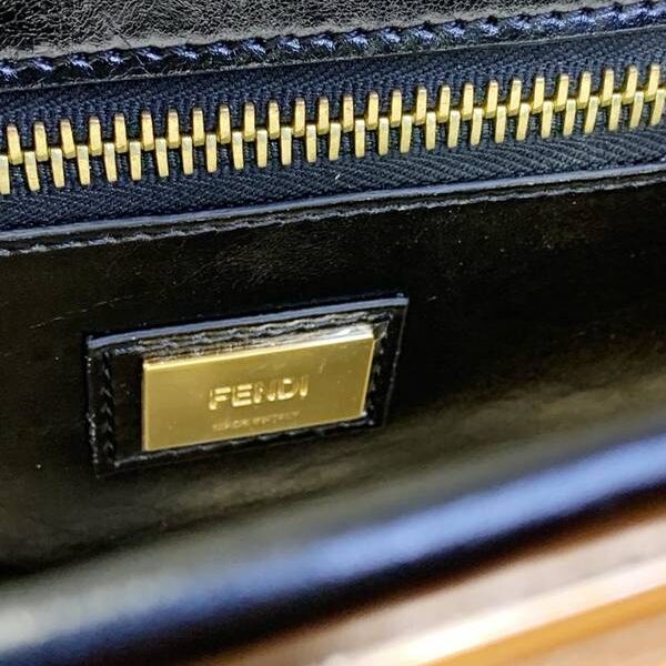 原單A貨芬迪原單peekaboo小貓包原版自然抓皺牛皮fendi-11653