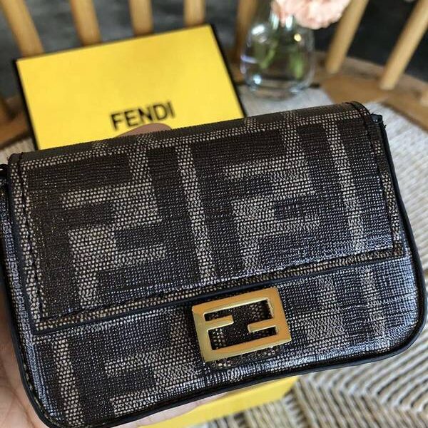 高仿精品批發芬迪頂級原單BAGUETTE手袋Selleria Baguette零錢包腰帶包fendi-11671
